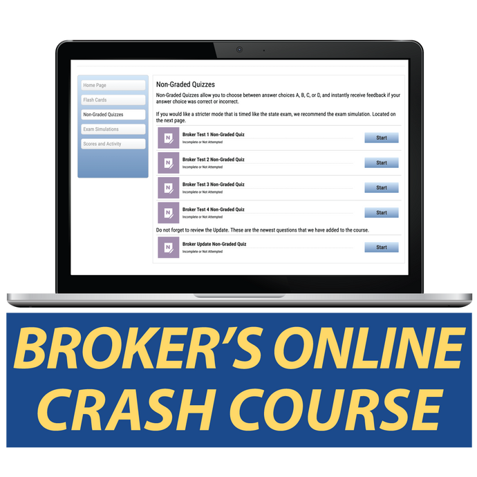 Broker's Online Crash Course Study Real Estate Online